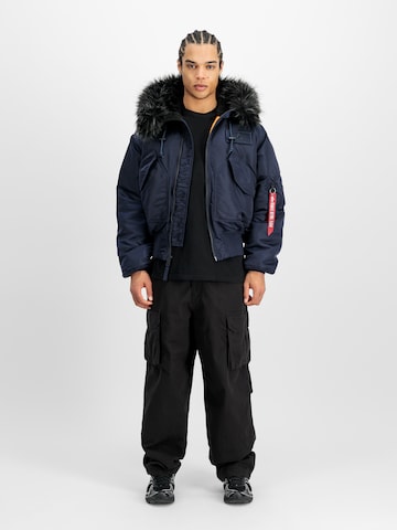 ALPHA INDUSTRIESZimska jakna '45/P Hooded Custom' - plava boja: prednji dio