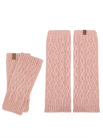 Vivisence Fingerless Gloves '7300 Set' in Pink: front