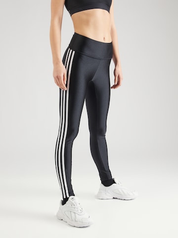 Skinny Leggings de la ADIDAS ORIGINALS pe negru: față