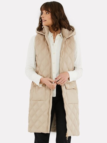 Gilet 'Maggie' Threadbare en beige : devant