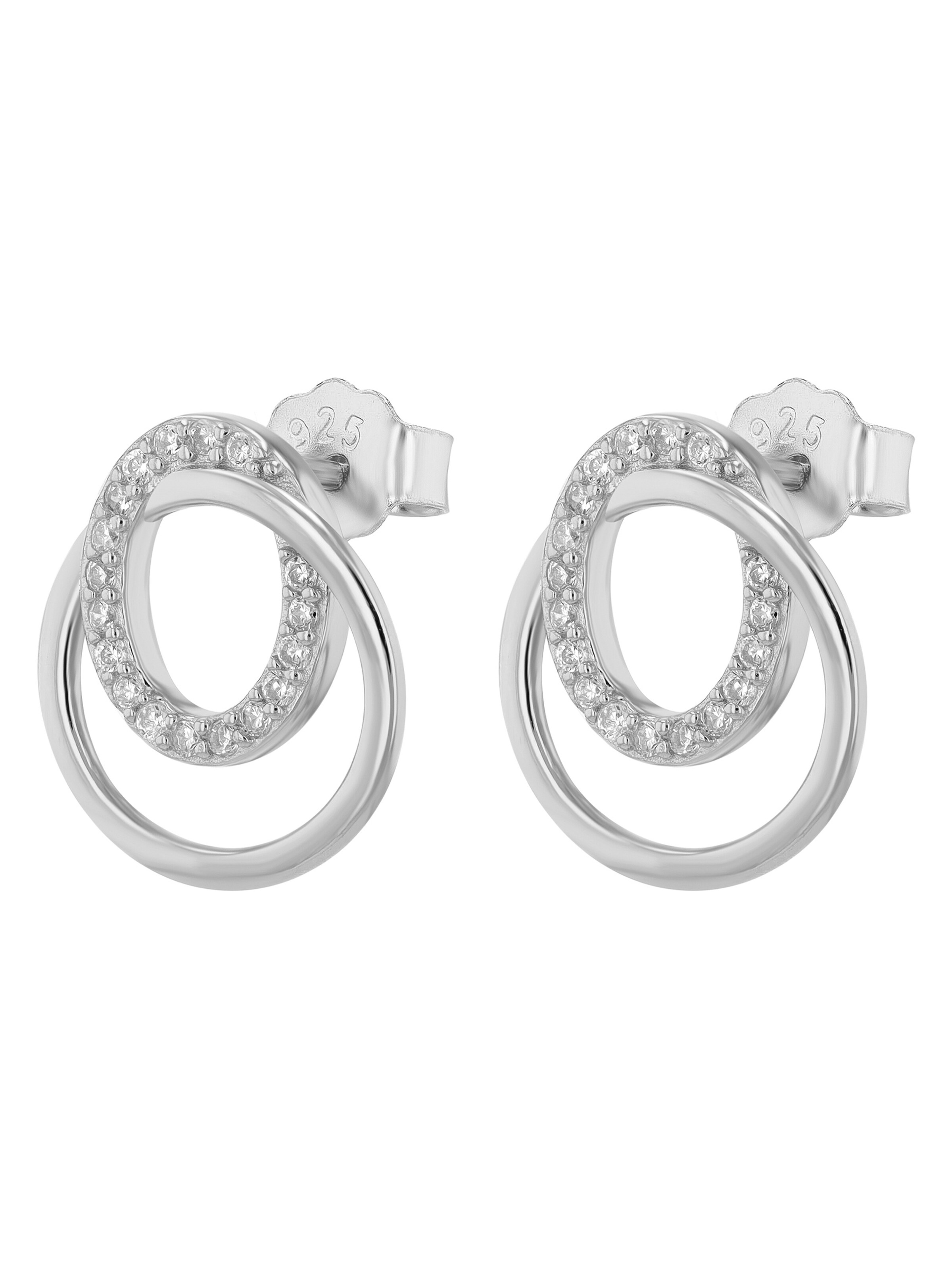 Akzent Earrings 'langlebig' in Silver: front