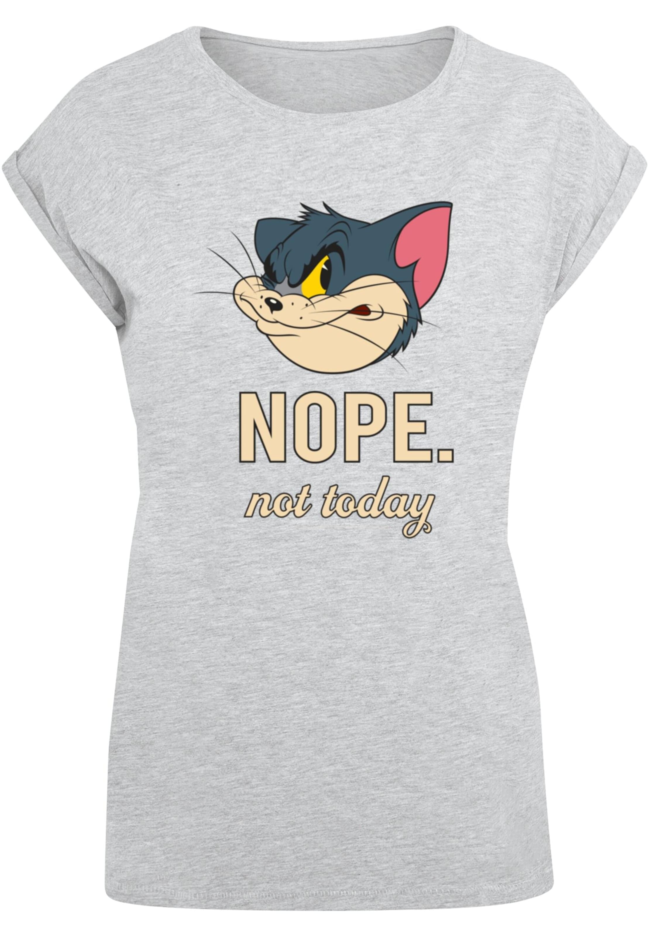 ABSOLUTE CULT T-Shirt 'Tom and Jerry - Nope Not Today' in Grau: Vorderseite