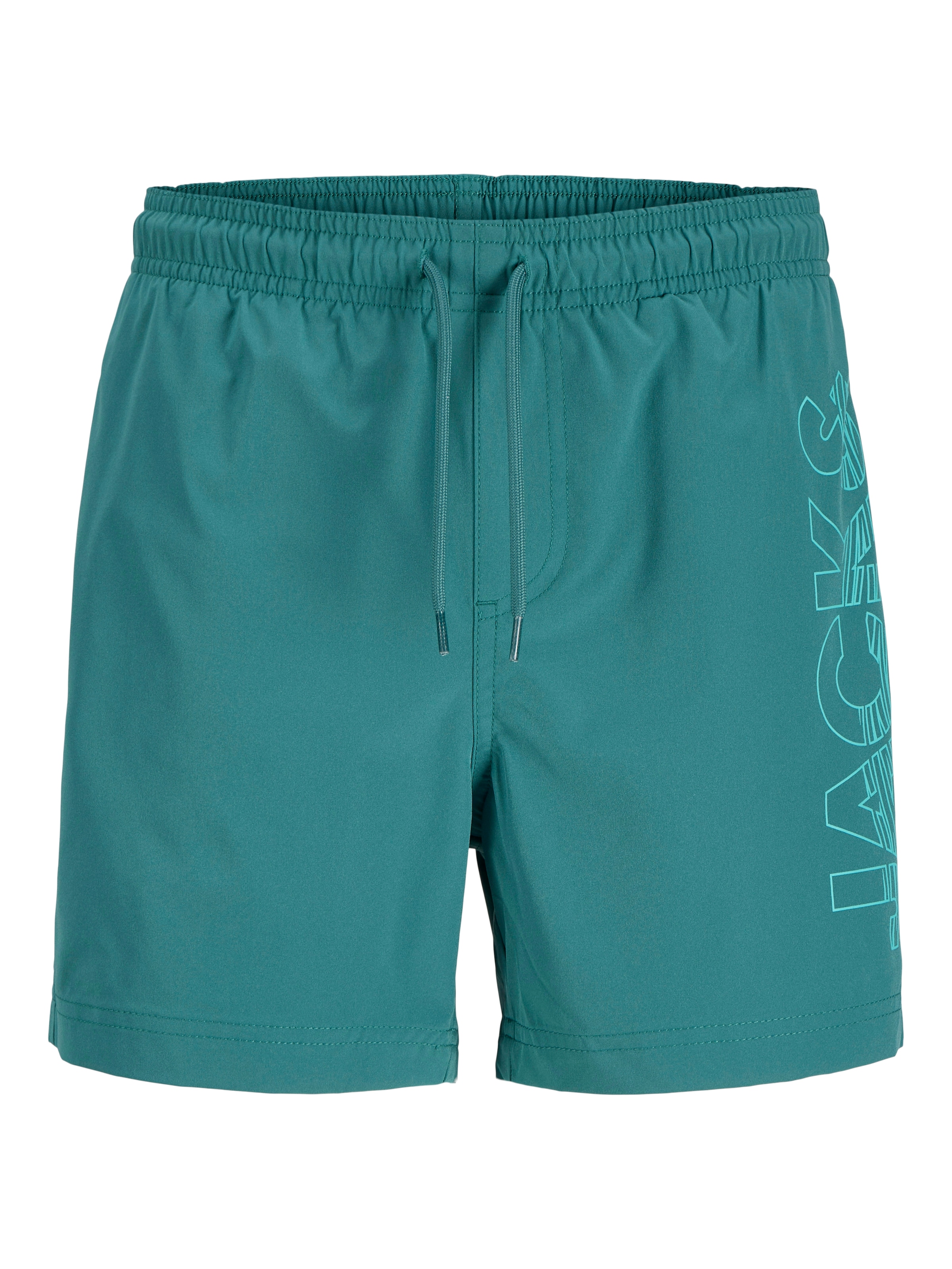 Jack & Jones Junior Board Shorts in Green: front