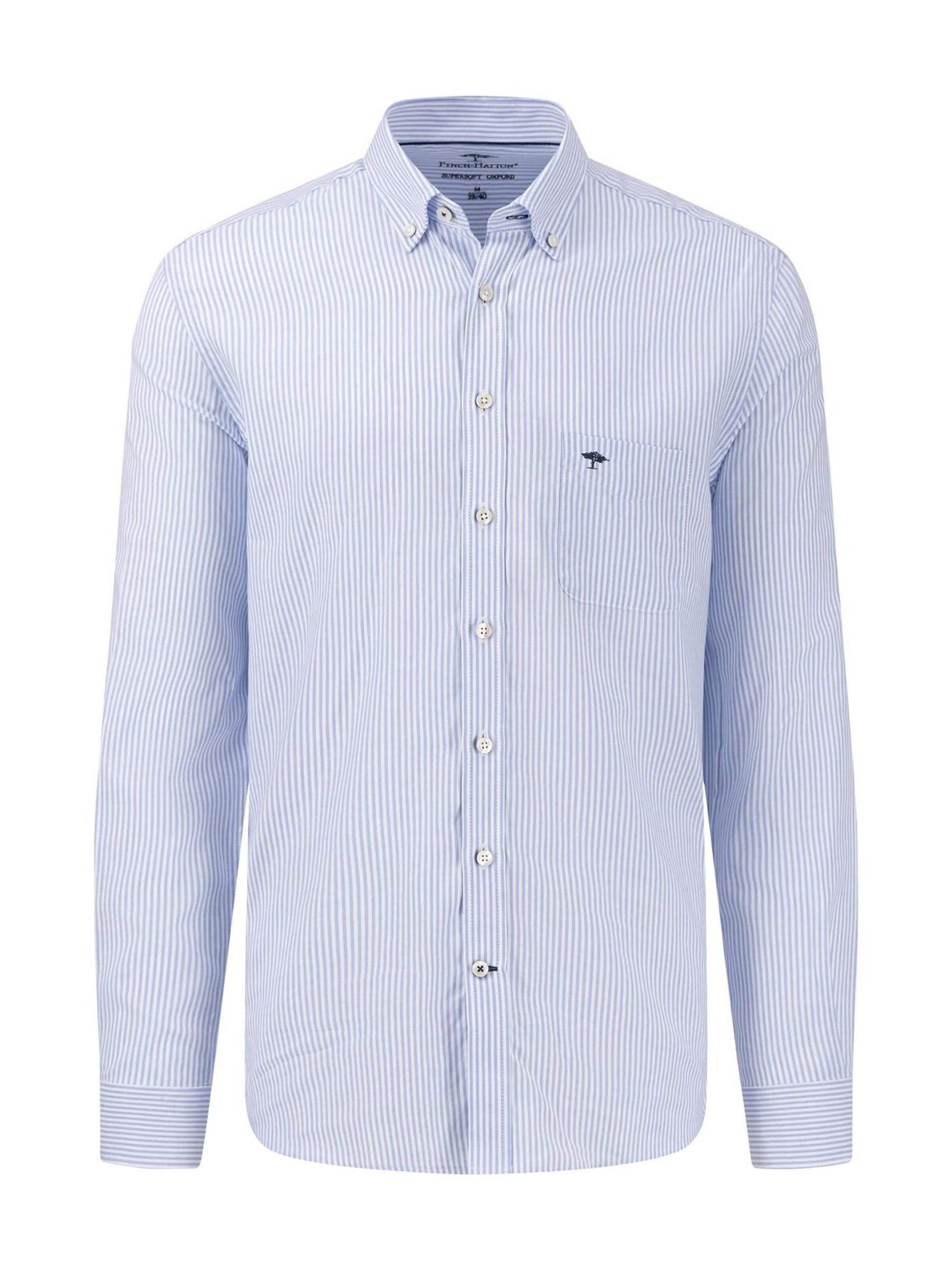 FYNCH-HATTON Regular fit Button Up Shirt in Blue: front