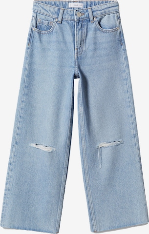 MANGO KIDS Wide leg Jeans in Blue: front