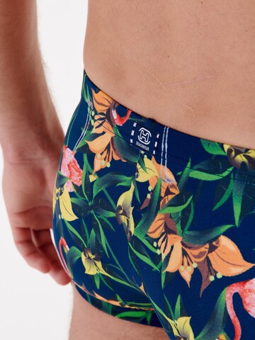 HOM Zwemshorts ' Flamingo ' in Blauw