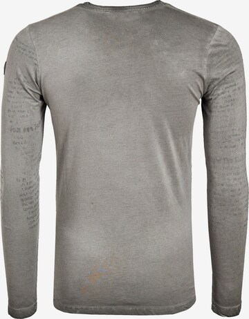 Rusty Neal Longsleeve mit coolem Front- Print in Grau