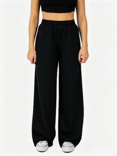 KoJooin Jeans 'Damen Oversize Wide Leg Sweathose Eingrifftaschen Elastischer Taillenbund Lässige Freizeithose' in 50 in Black, Item view