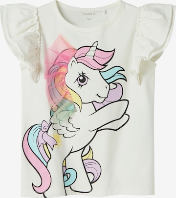 NAME IT Koszulka 'NMFMika' w kolorze biały: przód