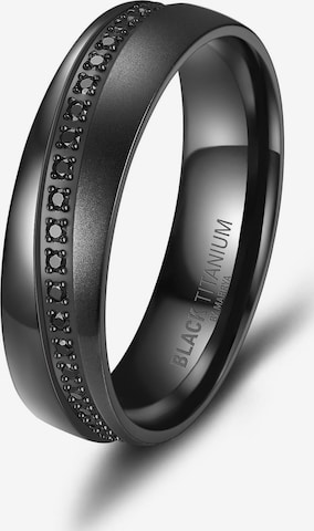 MARRYA Ring 'MARRYA Ehering BT-08 aus Black Titanium' in Black: front