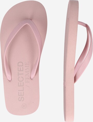 SELECTED FEMME T-Bar Sandals 'Felicia' in Pink
