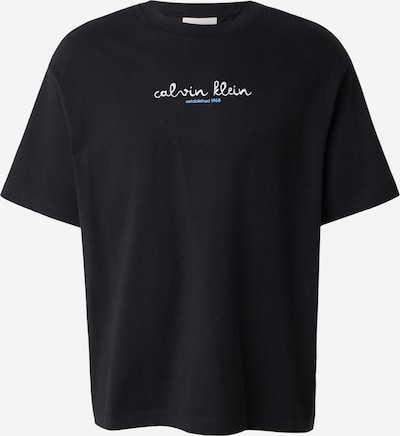 XS dydžio Marškinėliai 'Logo Graphic' iš Calvin Klein Jeans, spalva – azuro spalva / juoda / balta, Prekių apžvalga