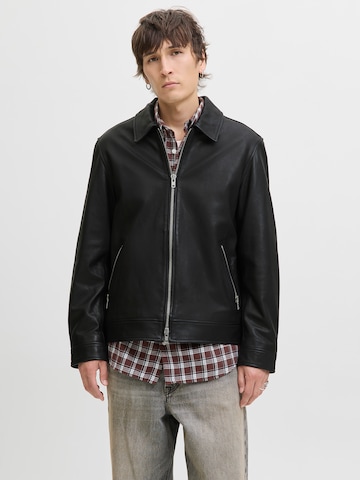JACK & JONES - Chaqueta de entretiempo en negro: frente