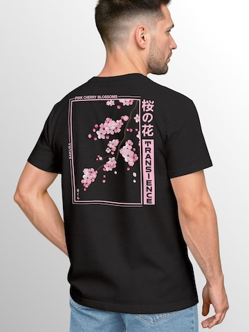 Neverless Shirt 'Kirschblüten' in Black