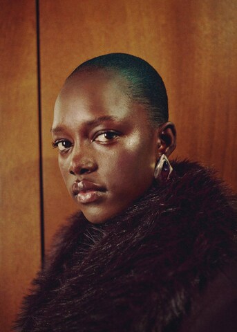 MANGO Winter Coat 'Dolce' in Red