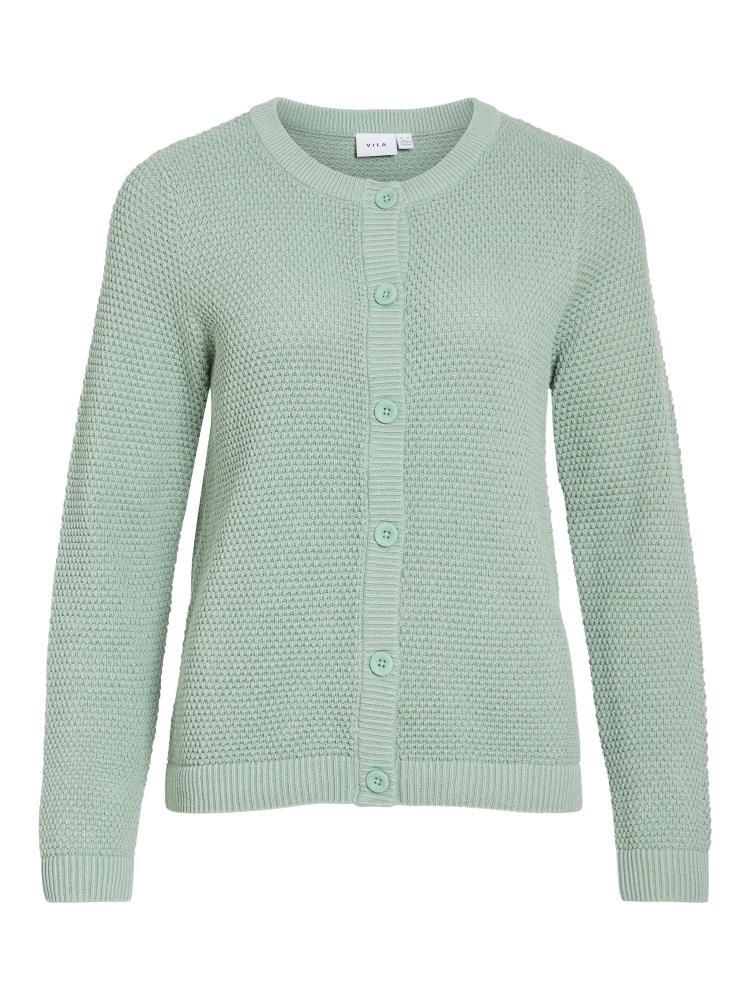 Cardigan 'Vidalo' VILA en vert : devant