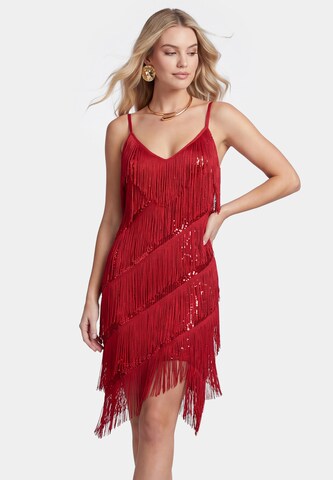 faina Dress in Red: front