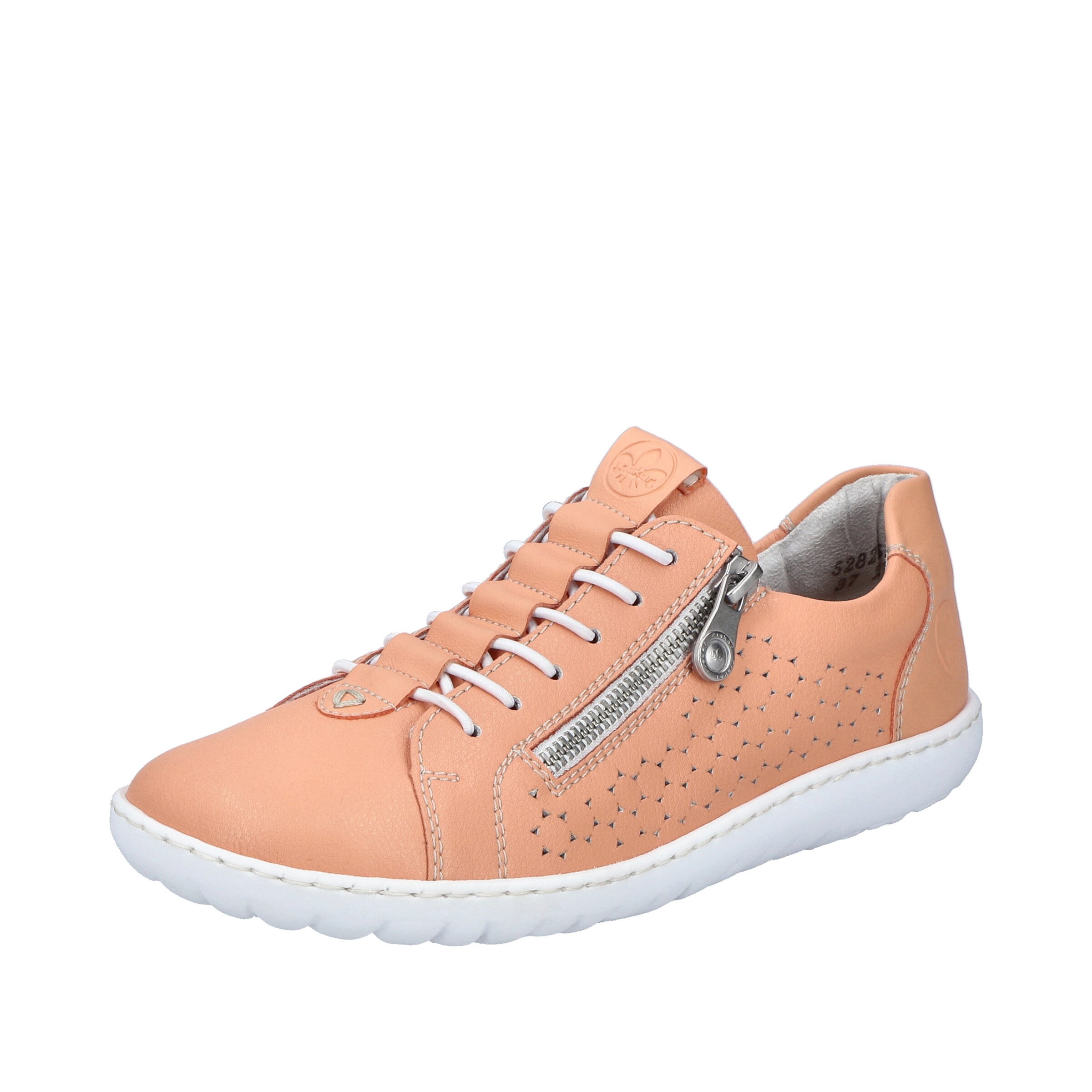 Chaussure basse Rieker en orange : devant