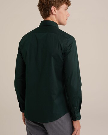 WE Fashion - Ajuste estrecho Camisa en verde