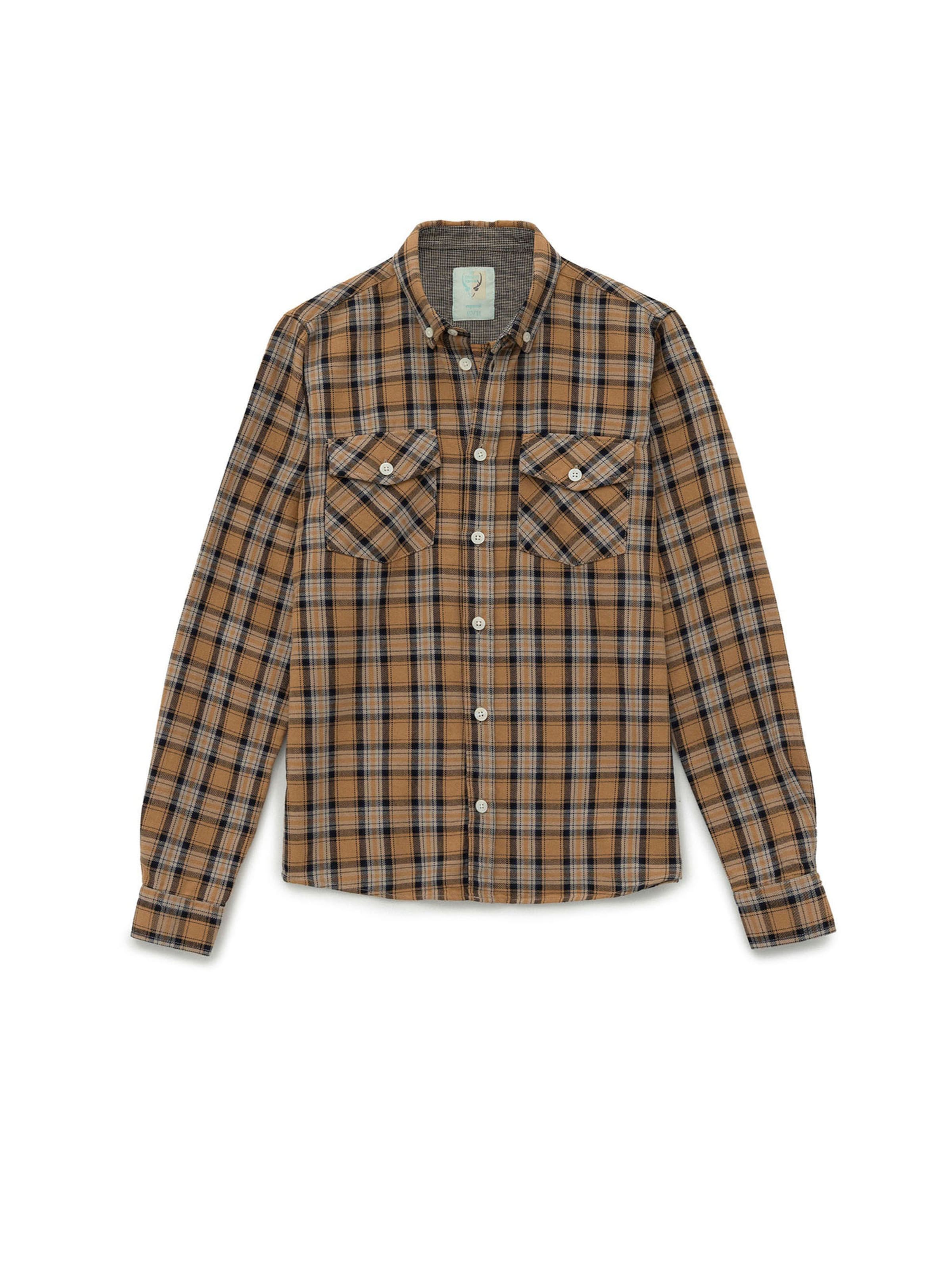 By Diess Collection Rovný strih Košeľa - Hnedá: predná strana