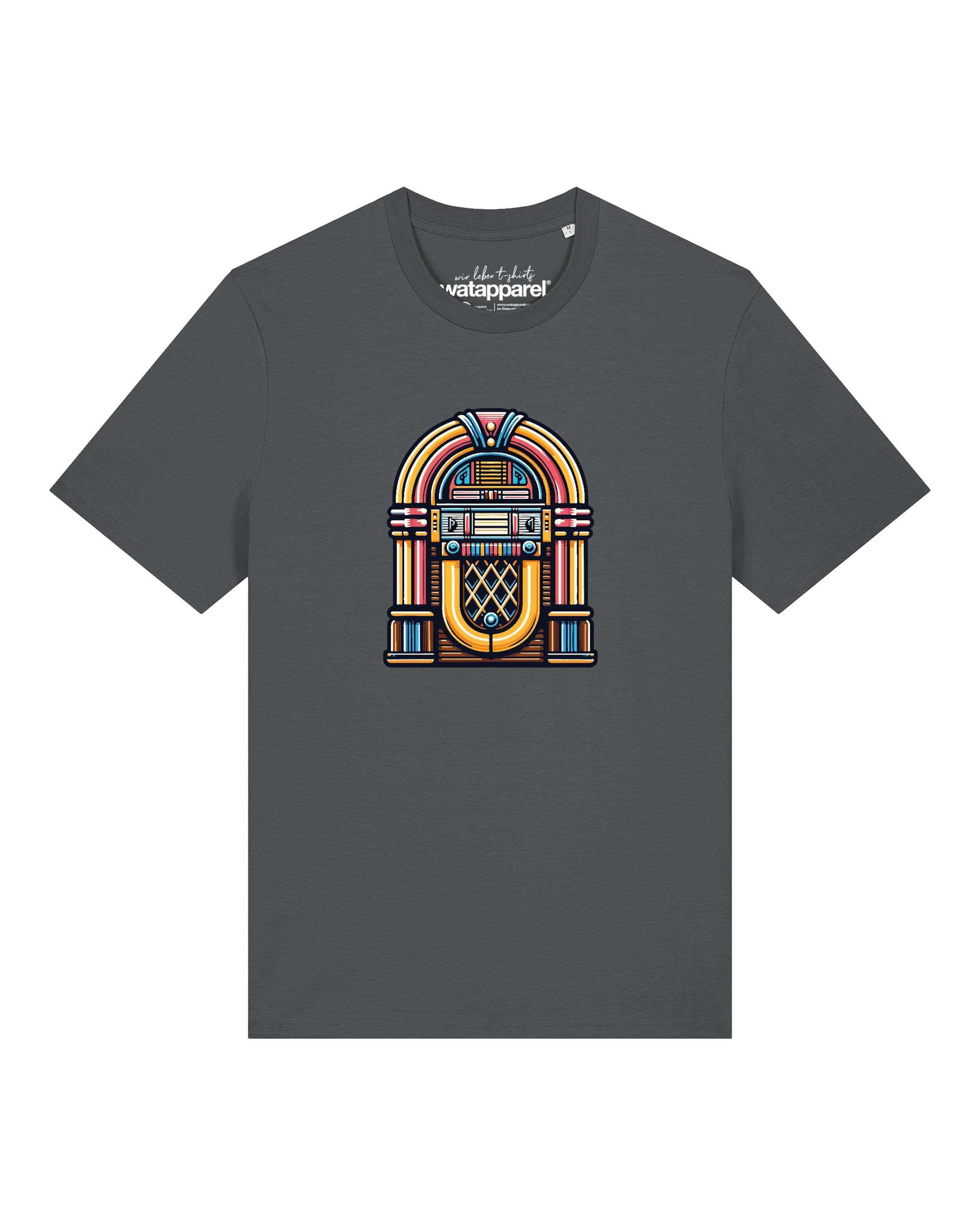 Watapparel Shirt 'Jukebox' in Grijs: voorkant