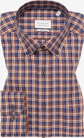 ETERNA Regular fit Button Up Shirt in Orange