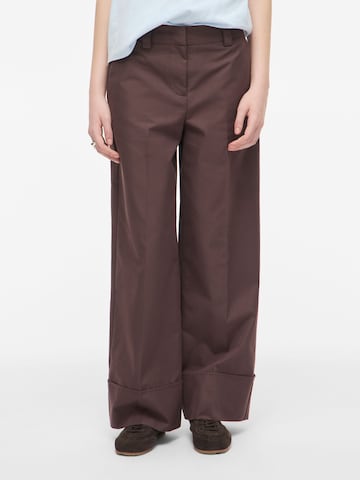 ROUGE EDIT Wide Leg Bukser i brun: forside