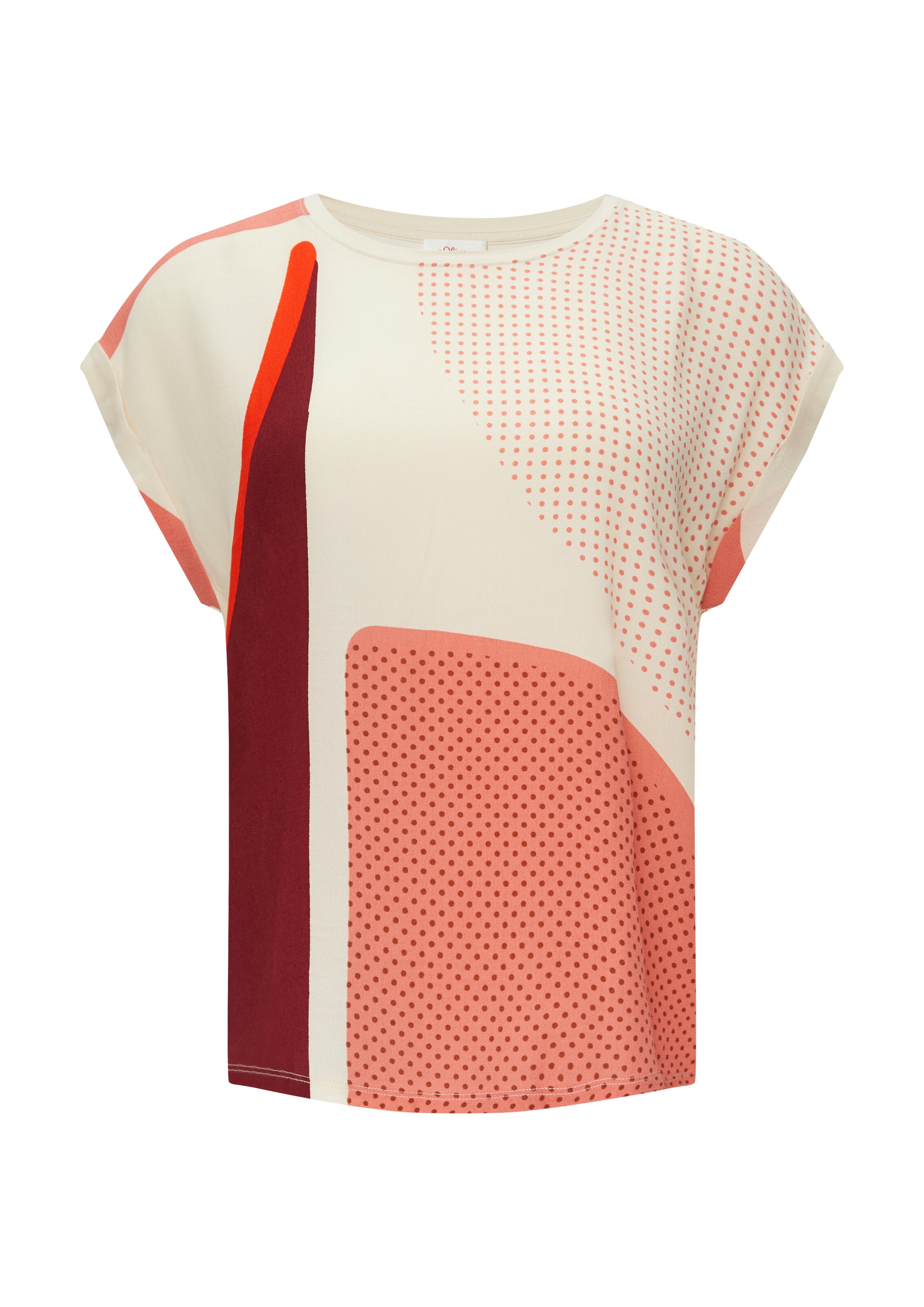 s.Oliver Shirt in Beige: voorkant