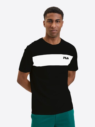 FILA - Camiseta en negro: frente