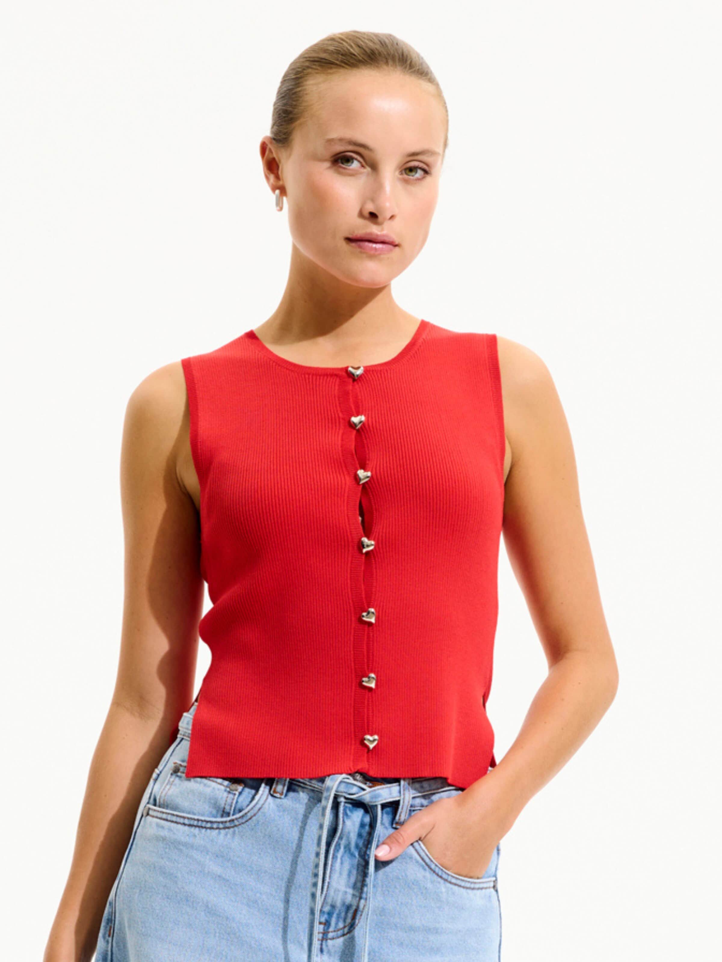 Made Public Top 'Viola 024' in Rood: voorkant