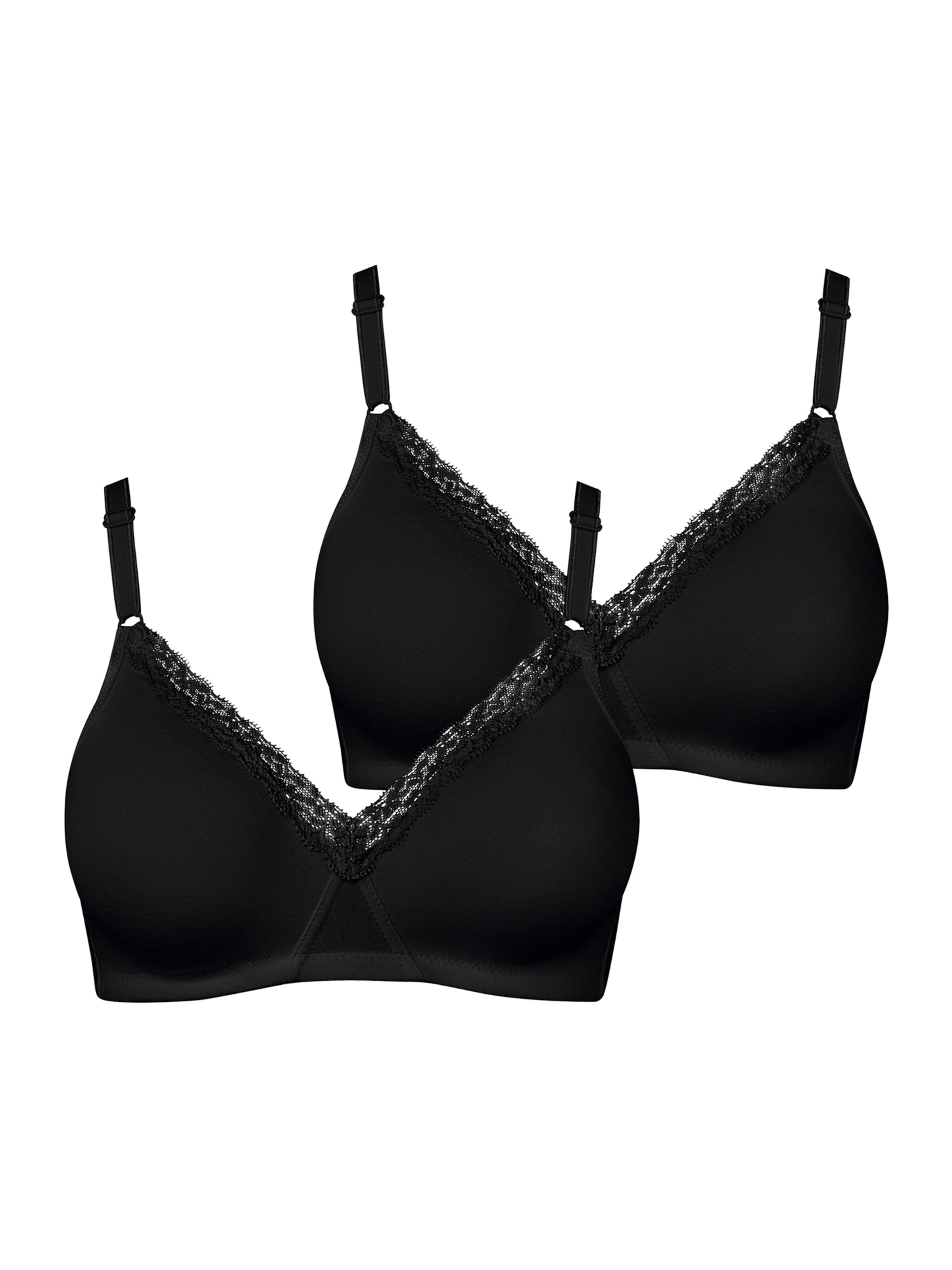 Nur Die T-shirt Bra in Black: front