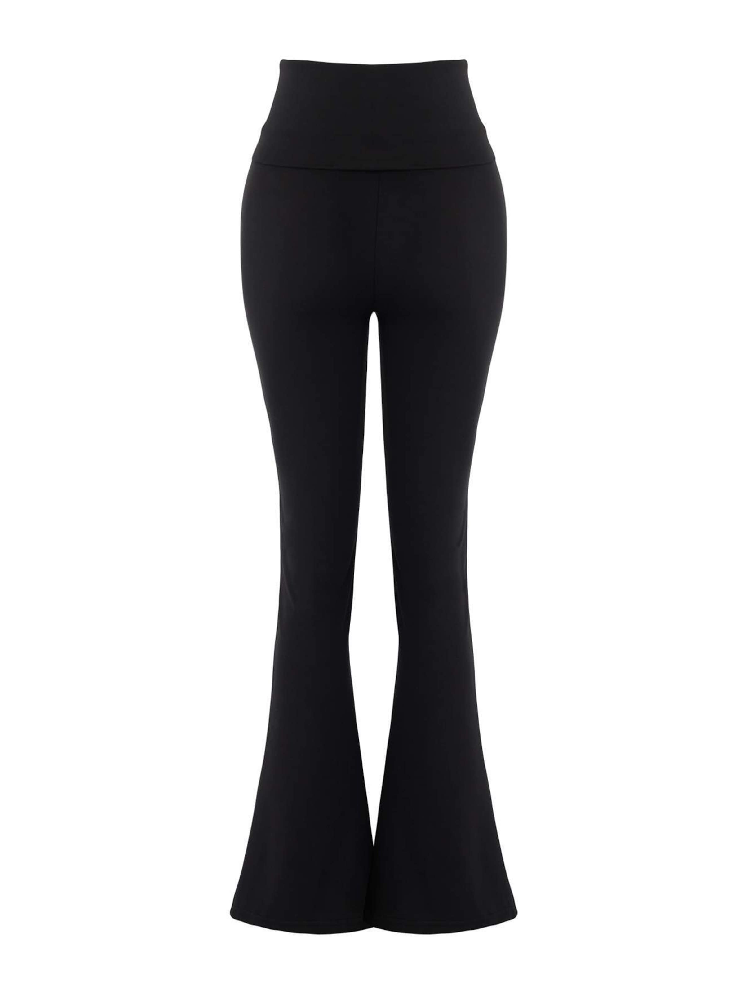 Trendyol Levenevä Leggingsit värissä musta: etupuoli