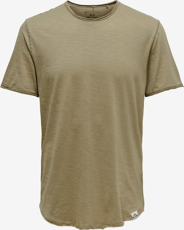 T-Shirt 'Benne' Only & Sons en beige : devant