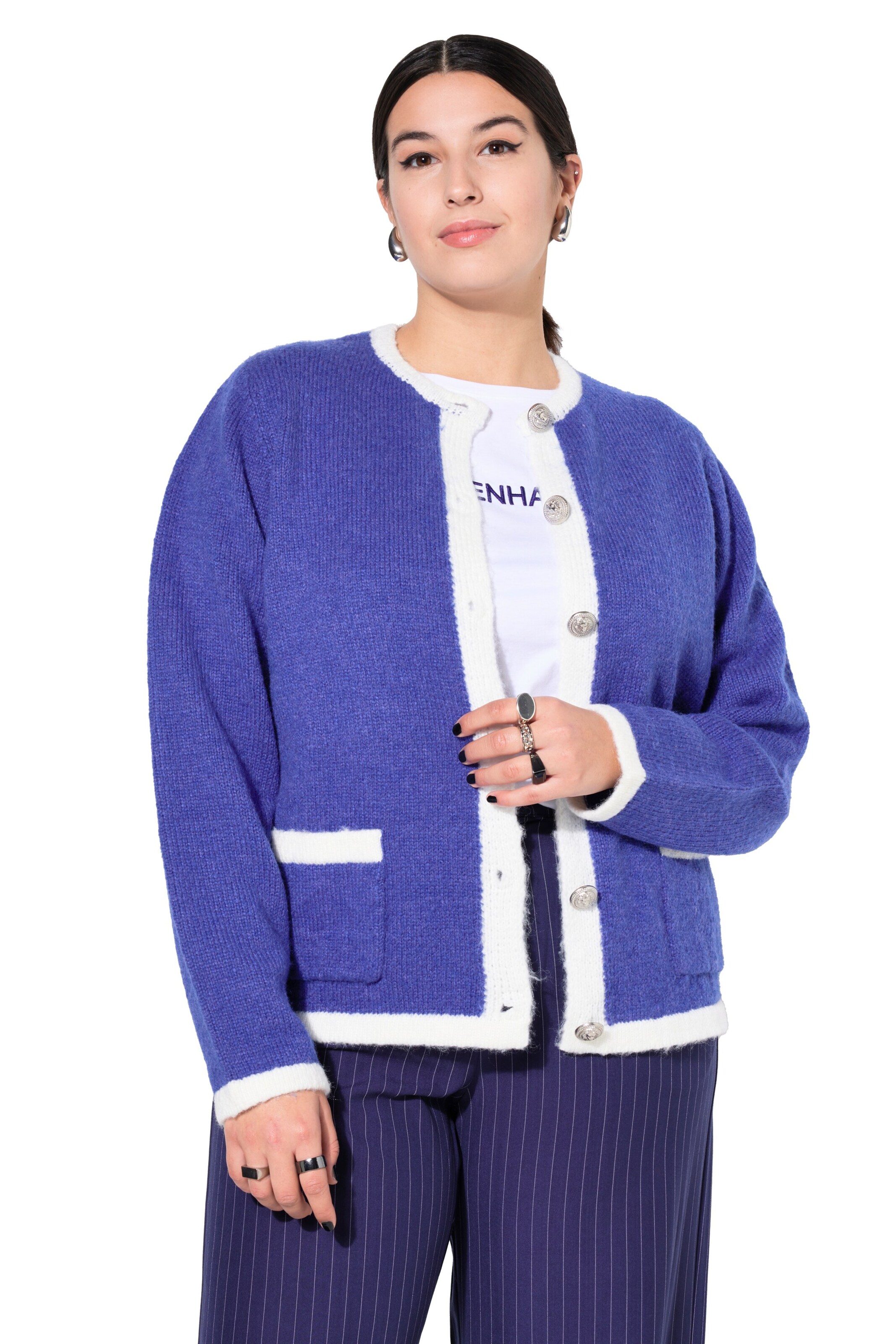 Studio Untold Strickjacke in Lila: Vorderseite