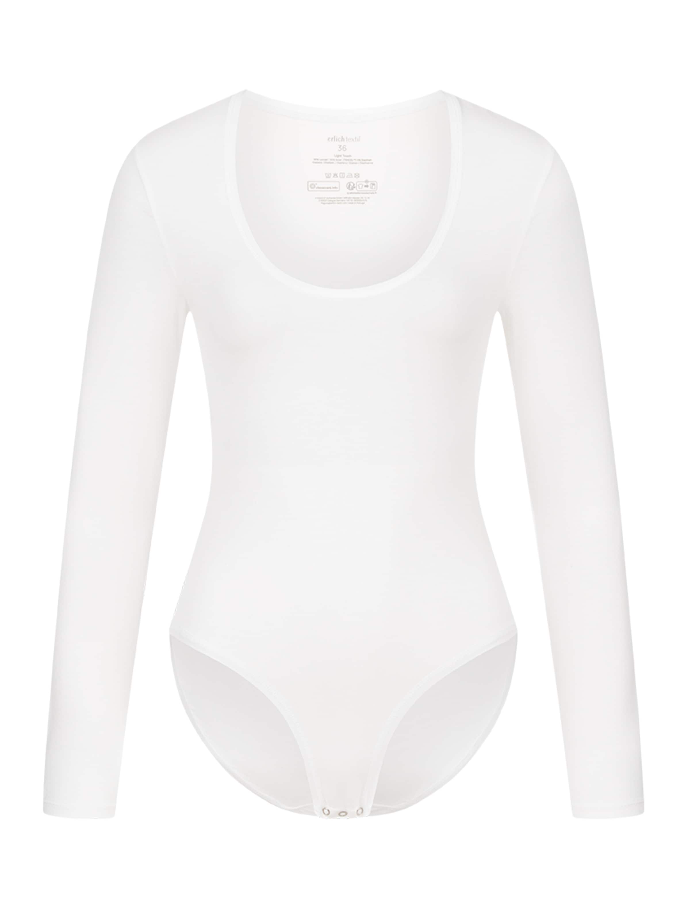 Shirtbody Erlich Textil en blanc : devant
