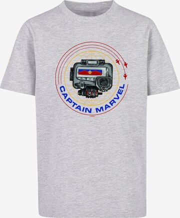 ABSOLUTE CULT Shirt 'Captain Marvel- Pager' in Grey: front