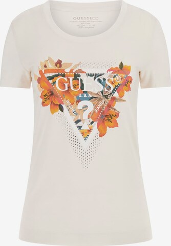 T-shirt GUESS en blanc : devant