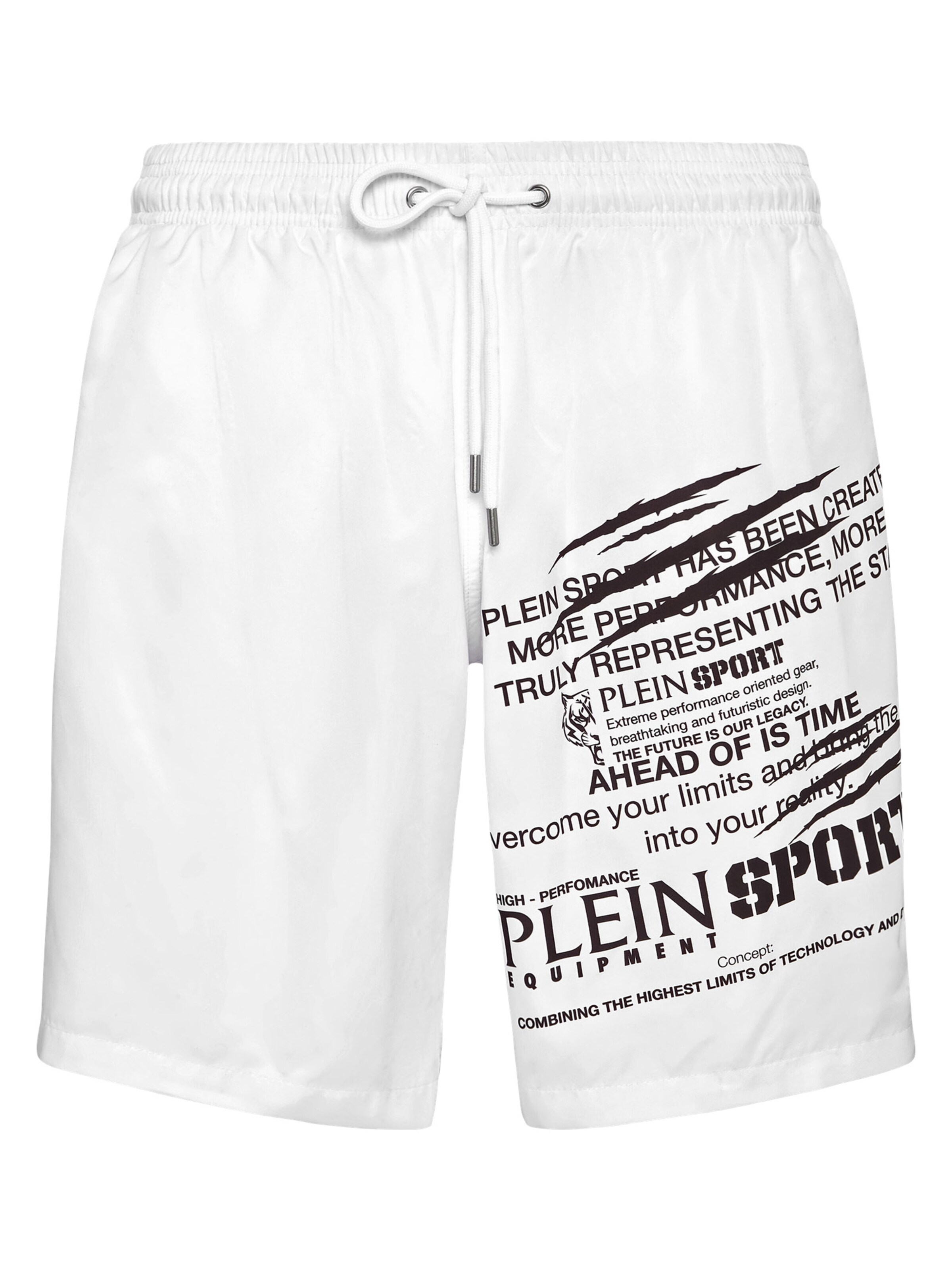Plein Sport Zwemshorts in Wit: voorkant