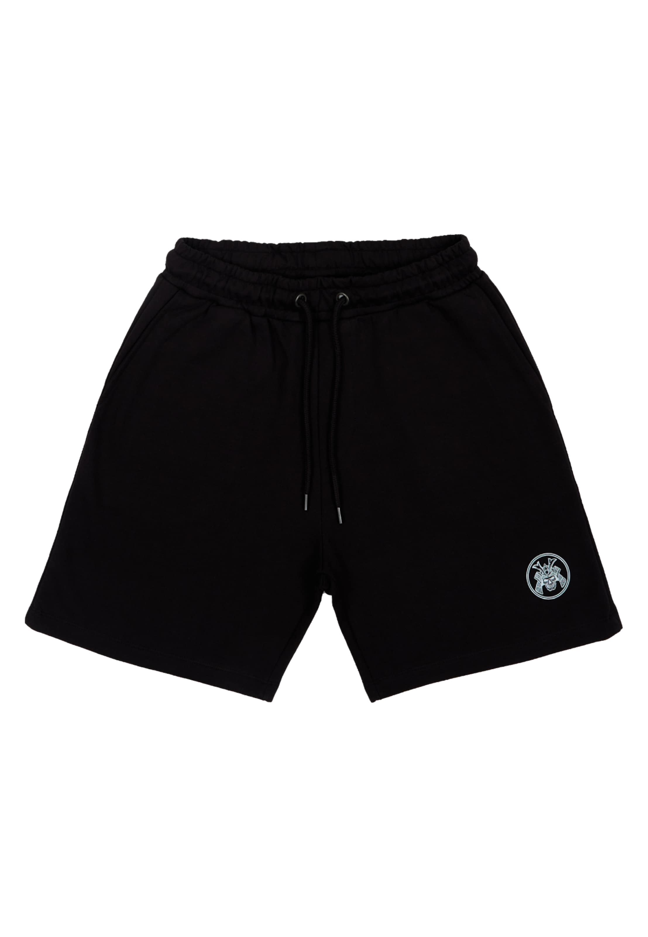 Oldskull Sweatshorts in Schwarz: Vorderseite