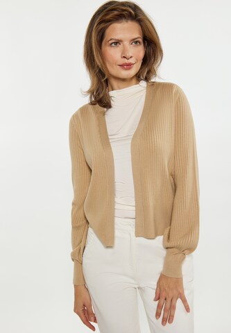 usha WHITE LABEL Knit Cardigan in Beige: front