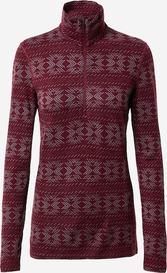 Icebreaker Sweat de sport 'Crystalline' en rouge foncé / blanc, Vue avec produit