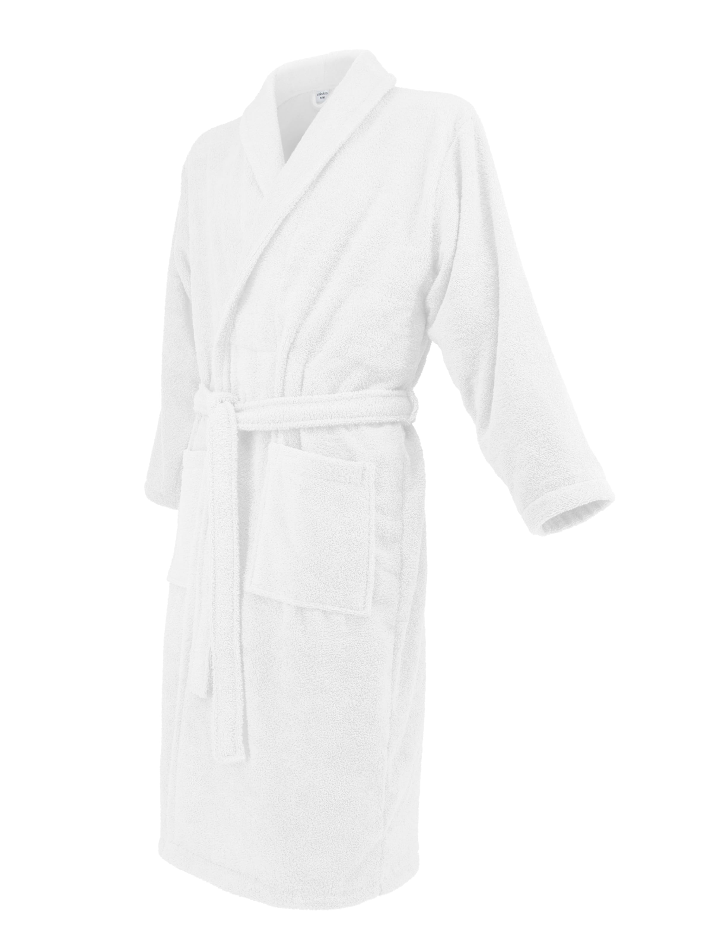 celodoro Long Bathrobe 'Home & Spa Collection' in White: front