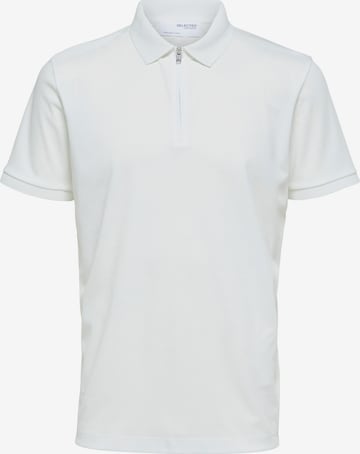 T-Shirt 'Fave' SELECTED HOMME en blanc : devant