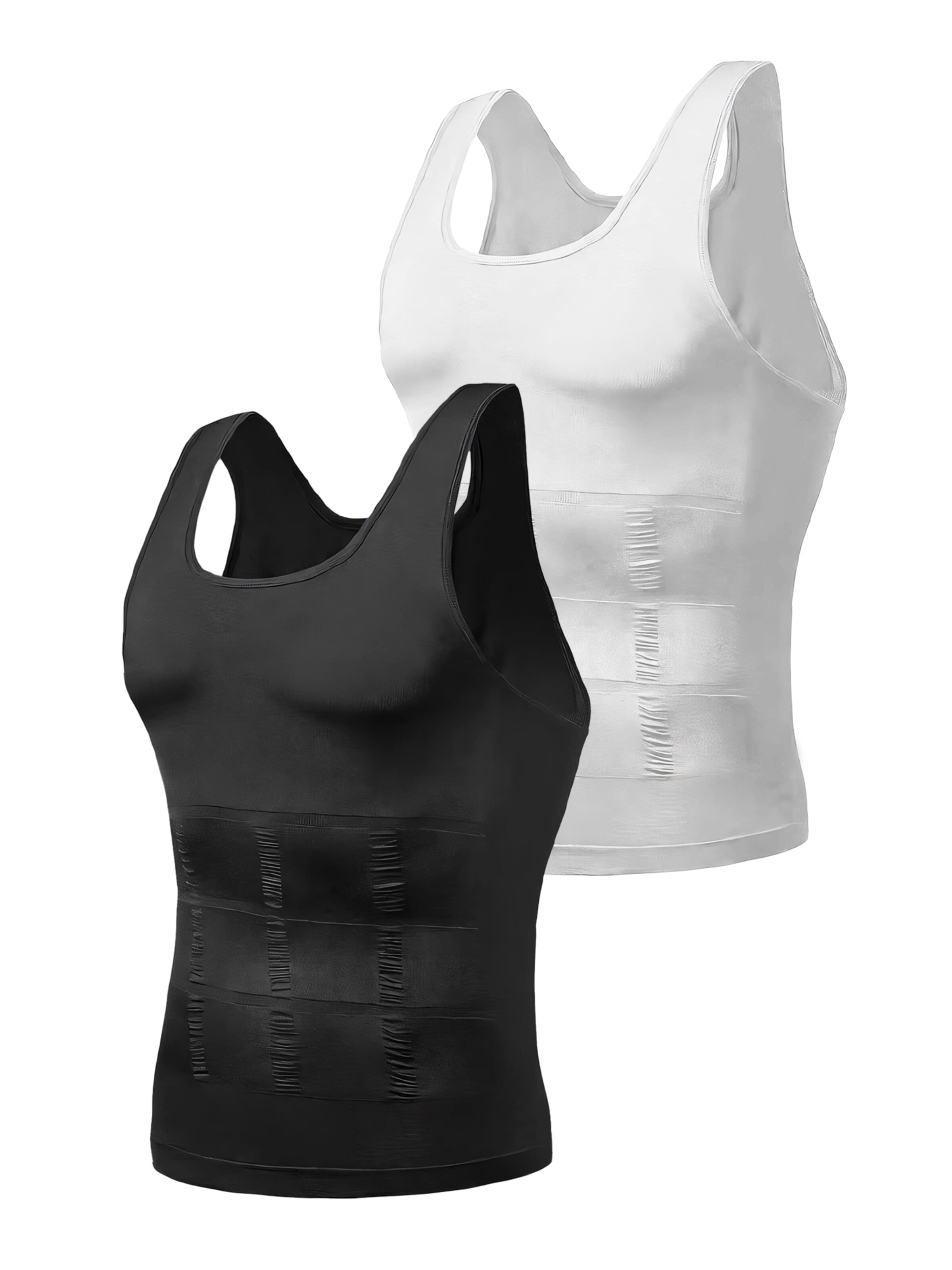 MEETWEE Shirt '2-Pack Shapewear Tank Top' in Black: front