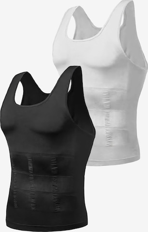 MEETWEE Shirt '2-Pack Shapewear Tank Top' in Zwart: voorkant