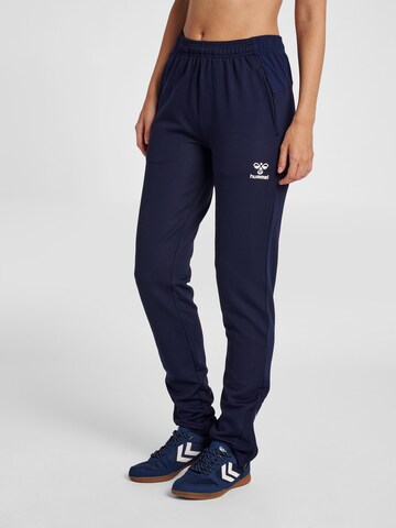 Hummel Slimfit Sporthose 'Poly' in Blau: predná strana