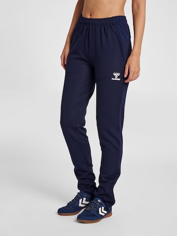 Hummel Slim fit Workout Pants 'Poly' in Blue: front