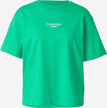 Calvin Klein Jeans Koszulka w kolorze zielony: przód