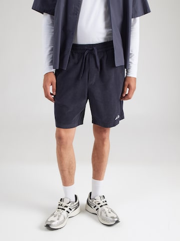 Regular Pantaloni de la Les Deux pe albastru: față