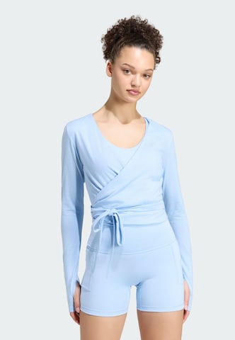 ADIDAS PERFORMANCE - Camisa funcionais 'Studio' em azul: frente